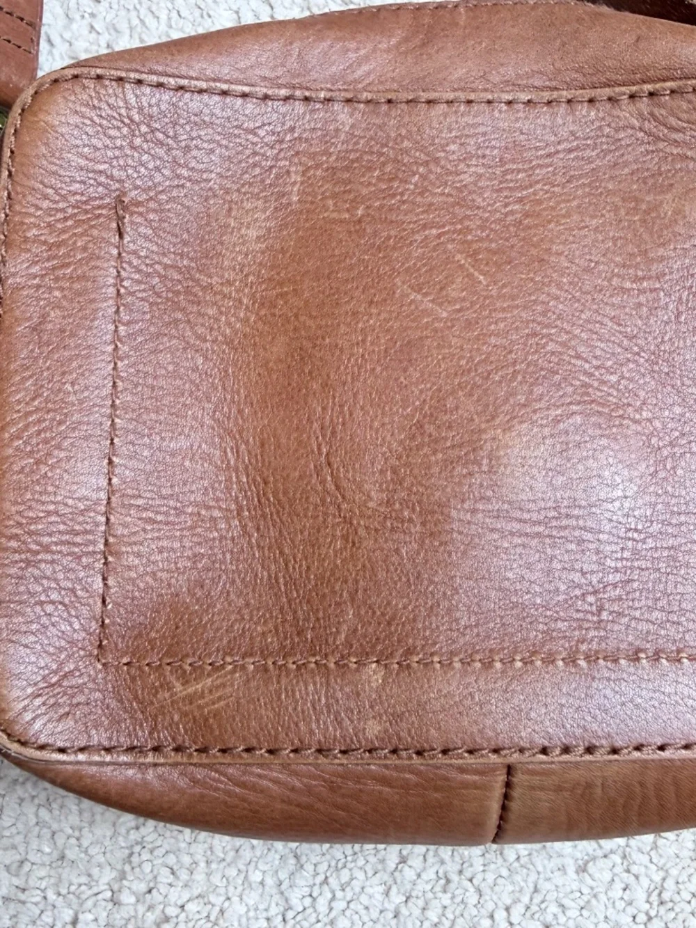 Madewell Transport Camera Bag Genuine Leather Crossbody Purse Brown